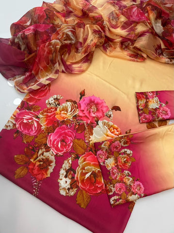 HADIZOUTFIT NEW DIGITAL PRINTED SILK PARTY WEAR BEZZ-5061