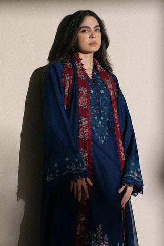 ZIVA BLUE EMBROIDERED LUXARY LAWN COLLECTION
