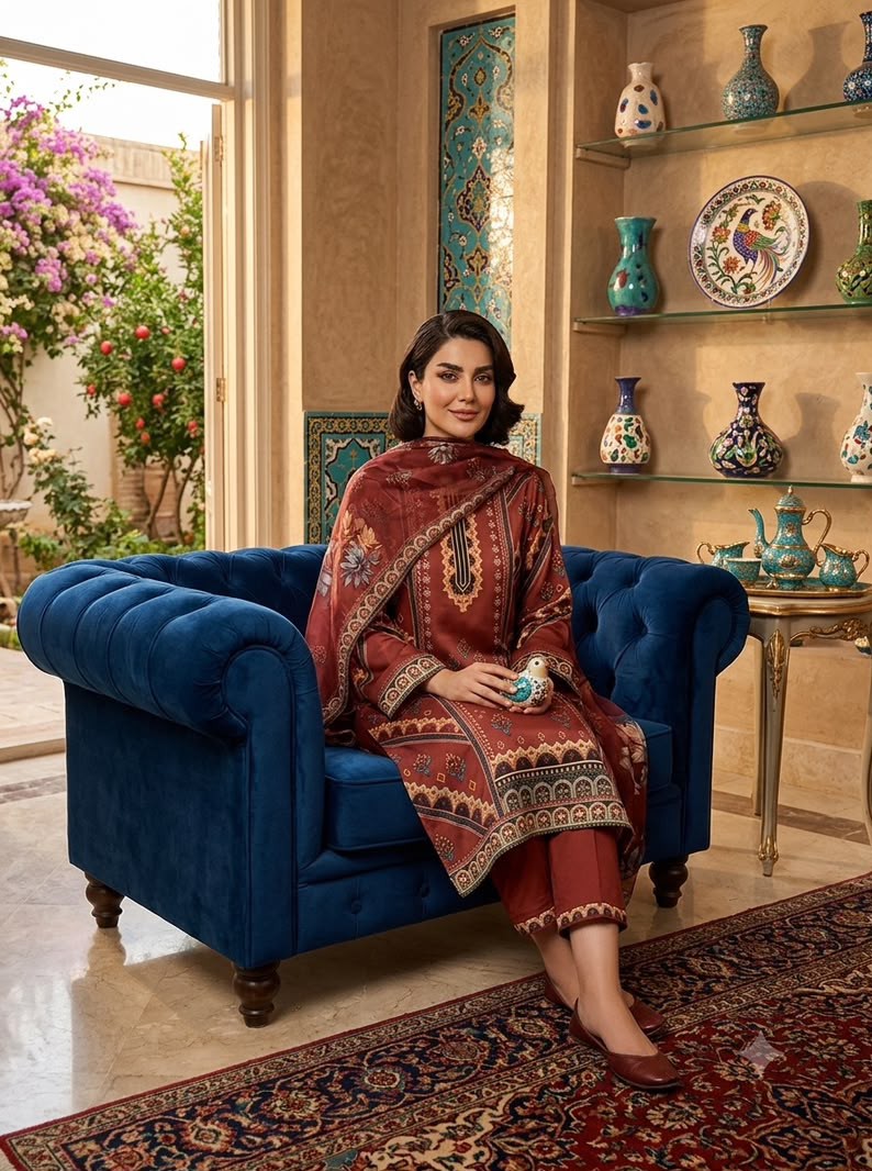 HADIZOUTFIT NEW DIGITAL PRINTED SILK PARTY WEAR BEZZ-5062