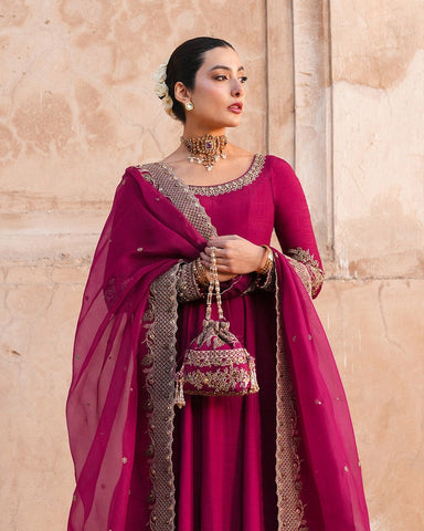 FAIZA SAQLAIN NEW ATISHI CHIFFON MAXI