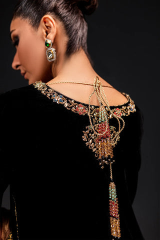 Ammara Khan Black Velvet Collection Replica