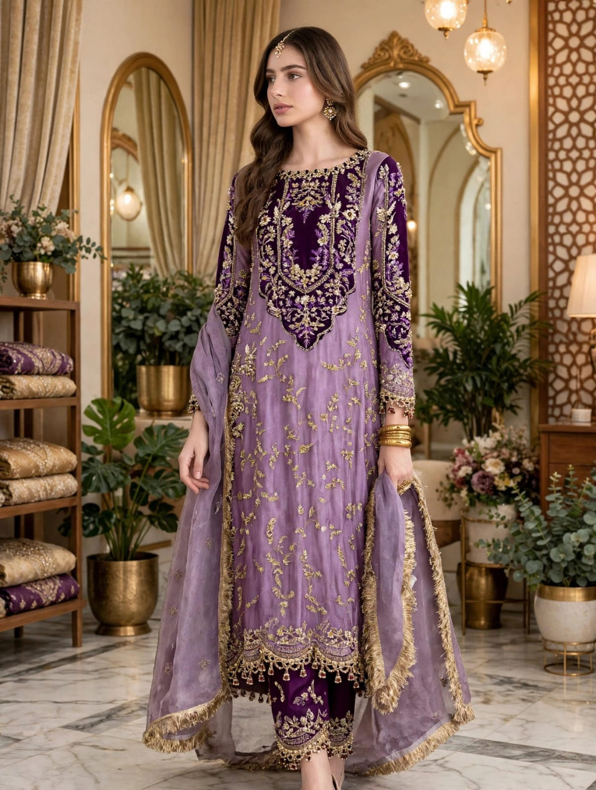 HADIZOUTFIT NEW SILK PARTY WEAR GBEZ- 297