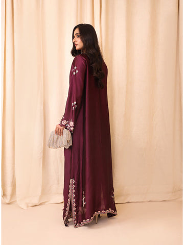 HADIZOUTFIT NEW MEHROON STITCHED SILK PARTY WEAR DFEZ-226