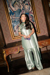 HADIZOUTFIT NEW APPLE GREEN SILK PARTY WEAR DZZZ-221