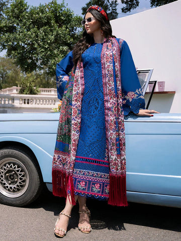 BIN ILYAS NEW BLUE CHIKANKARI LUXURY LAWN COLLECTION