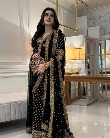 HARIS SHAKEEL NEW SHOCKING PINK CHIFFON PARTY WEAR