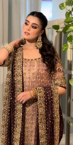 HARIS SHAKEEL NEW PINK MAYSOORI PARTY WEAR IEZZ-098