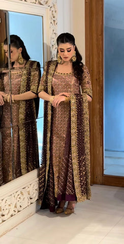 HARIS SHAKEEL NEW PINK MAYSOORI PARTY WEAR IEZZ-098