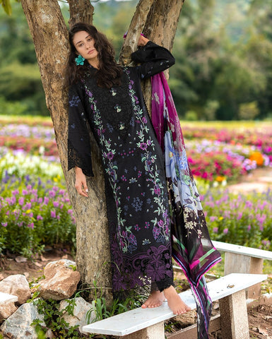 MUSHQ NEW BLACK EMBROIDERED LUXURY LAWN COLLECTION