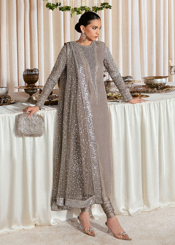 Hussain Rehar HandMade Luxury  Collections LUCENT Raw Silk 3pc