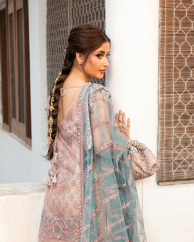 FAIZA SAQLAIN NEW BRIDAL NET GHARARA