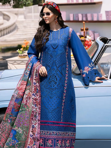 BIN ILYAS NEW BLUE CHIKANKARI LUXURY LAWN COLLECTION