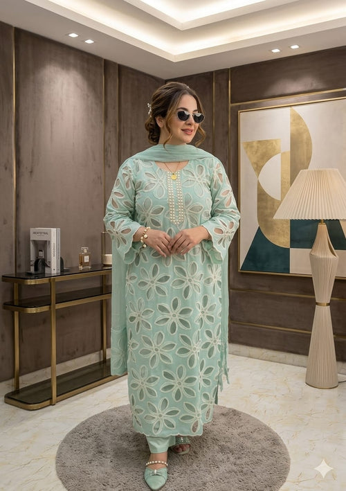 HADIZOUTFIT NEW CHIKANKARI LUXURY LAWN COLLECTION