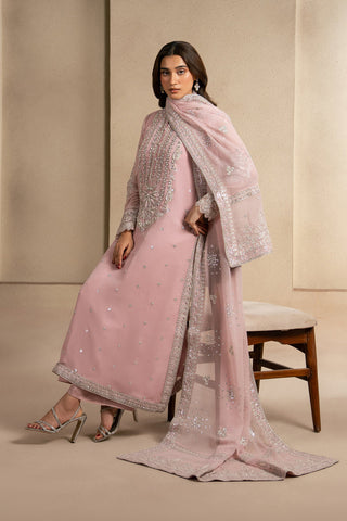 HADIZOUTFIT NEW PINK CHIFFON PARTY WEAR CCEZ-194