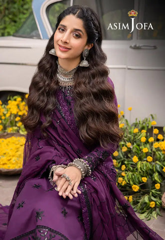 Asim Jofa Purple Formal Chiffon Collection