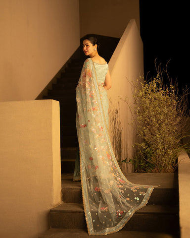 FAIZA SAQLAIN NEW PARTY WEAR SAREE FBZZ-251
