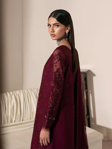 GULAL NEW MEHROON CHIFFON PARTY WEAR DIEZ-149