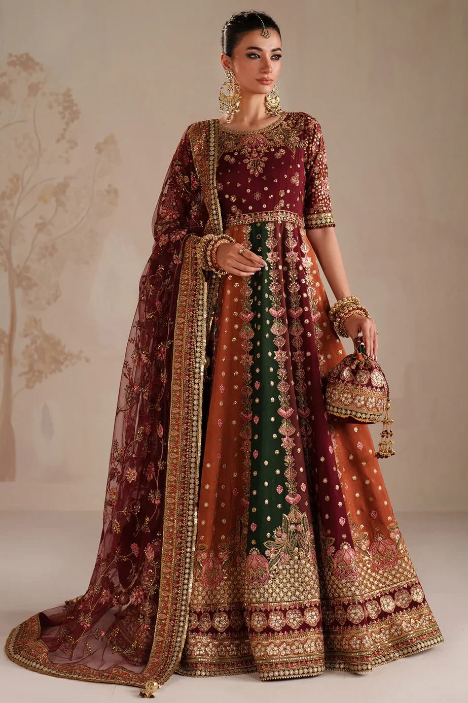 BAROQUE NEW MULTI BRIDAL WEAR MAXI AADEZ-143