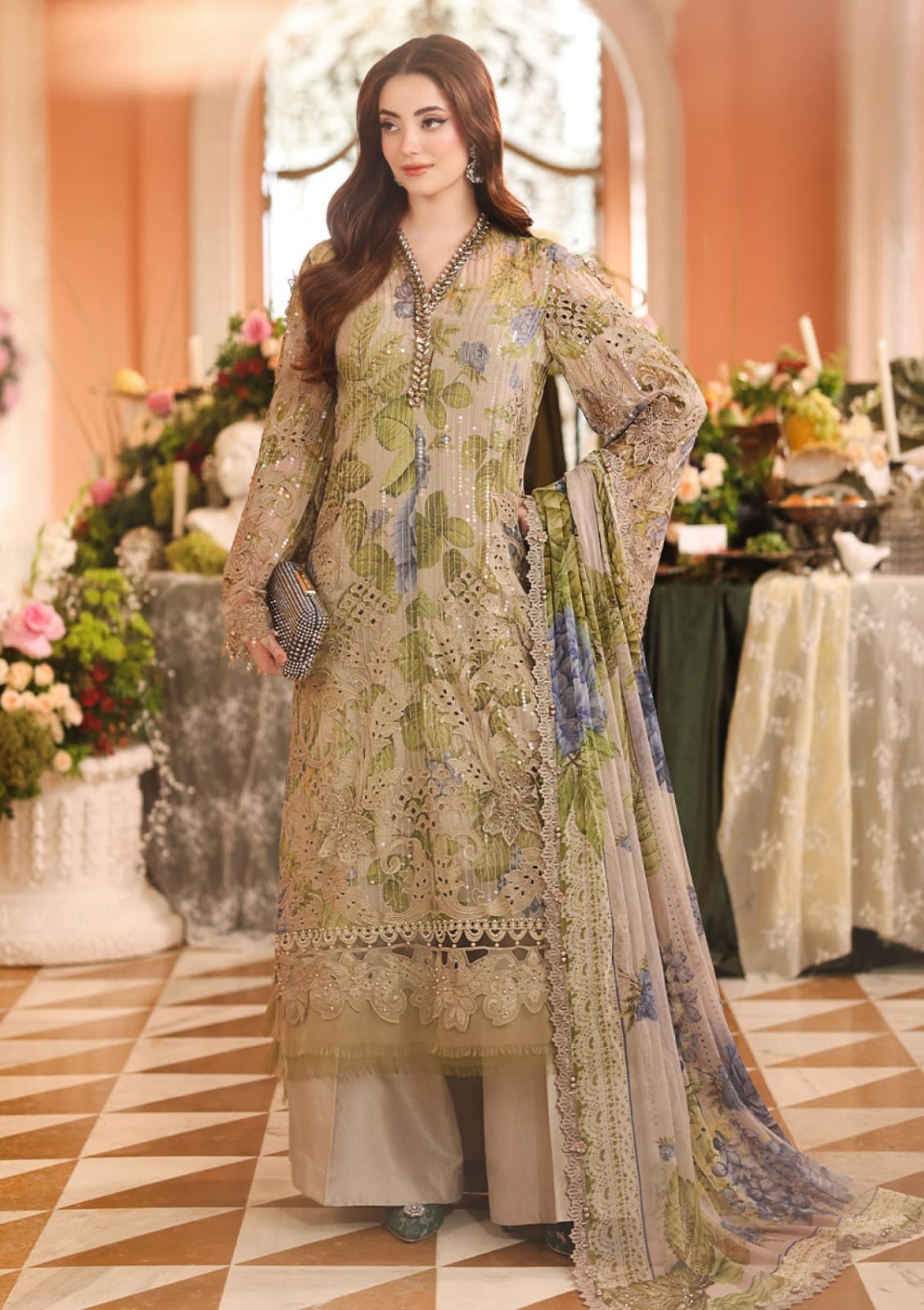 MARIA B NEW CHIFFON PARTY WEAR FAZZ- 296