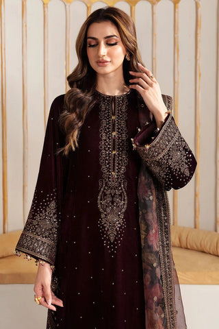 Jazmin Maroon Formal Collection Velvet Replica