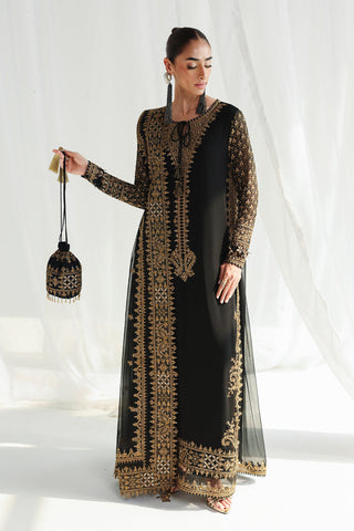 QALAMKAR NEW BLACK SILK PARTY WEAR EGZZ- 268
