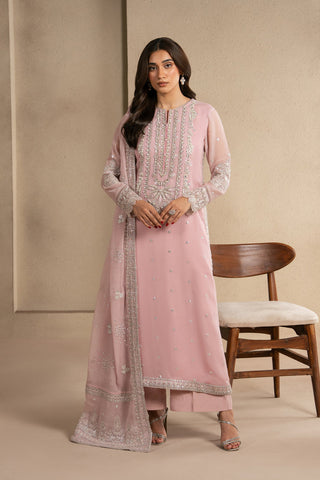 HADIZOUTFIT NEW PINK CHIFFON PARTY WEAR CCEZ-194