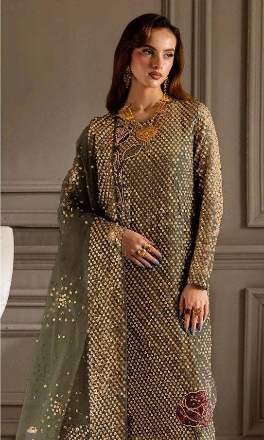 NUREH MEHENDI GREEN FORMAL COLLECTION