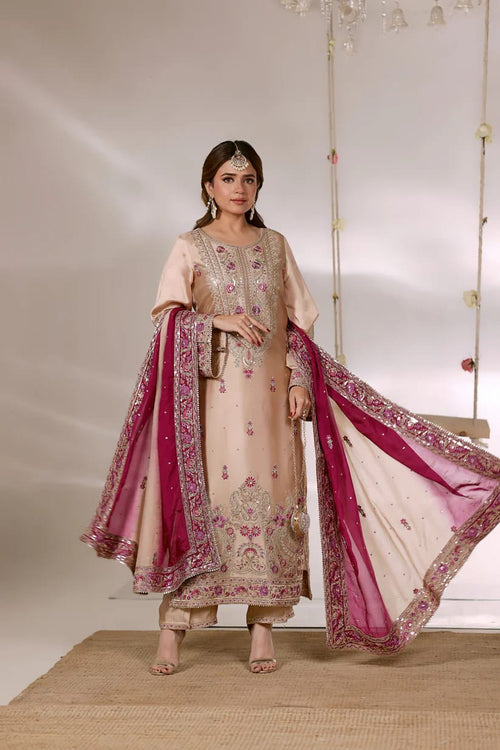 ANEELAS NEW EMBROIDERED SILK PARTY WEAR