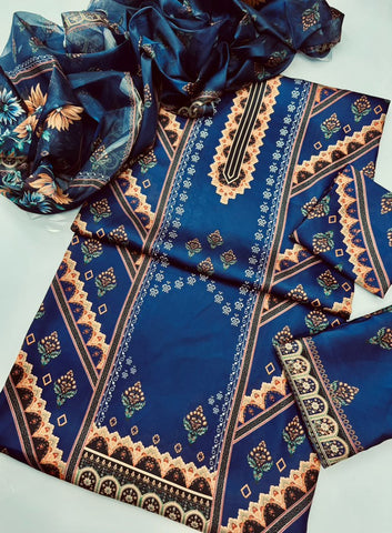 HADIZOUTFIT NEW DIGITAL PRINTED SILK PARTY WEAR BEZZ-5062