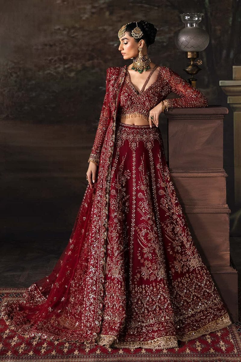 AFROZEH NEW BLOOD RED BRIDAL WEAR MAXI KZZ-009