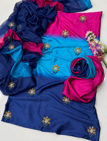 HADIZOUTFIT NEW TIE N DIE SILK PARTY WEAR BHZZ-273