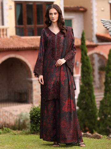 MOHAGNI NEW BLACK&RED PRINTED LUXURY LAWN COLLECTION