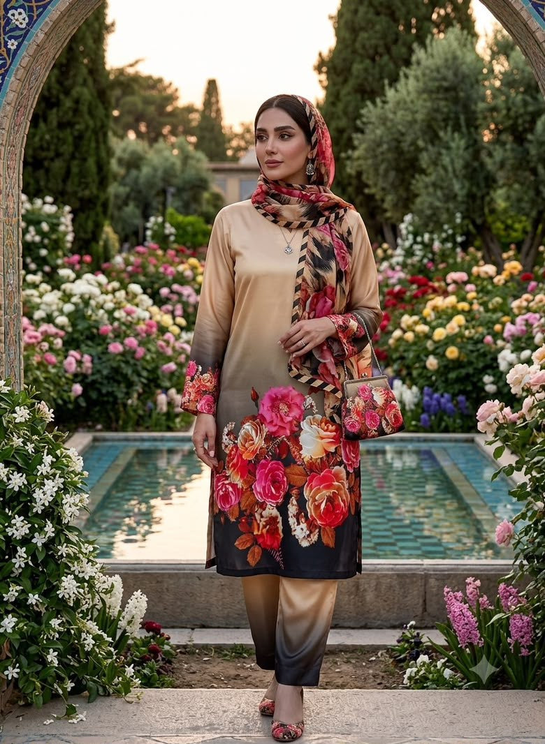 HADIZOUTFIT NEW DIGITAL PRINTED SILK PARTY WEAR BEZZ-5061