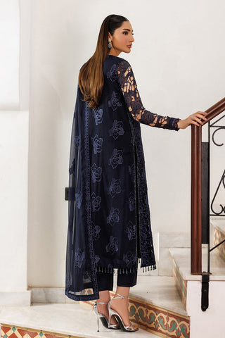 ZARIF NEW BLUE CHIFFON PARTY WEAR DBEZ-178