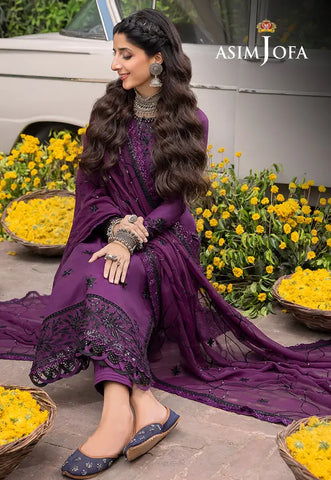 Asim Jofa Purple Formal Chiffon Collection