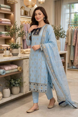 HADIZOUTFIT NEW SHEESHA SILK HAND MADE PARTY WEAR EBEZ- 269