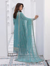GULAL NEW AQUA CHIFFON PARTY WEAR EZEZ-128