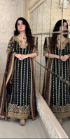HARIS SHAKEEL NEW BLACK RAW SILK PARTY WEAR HEZZ-031