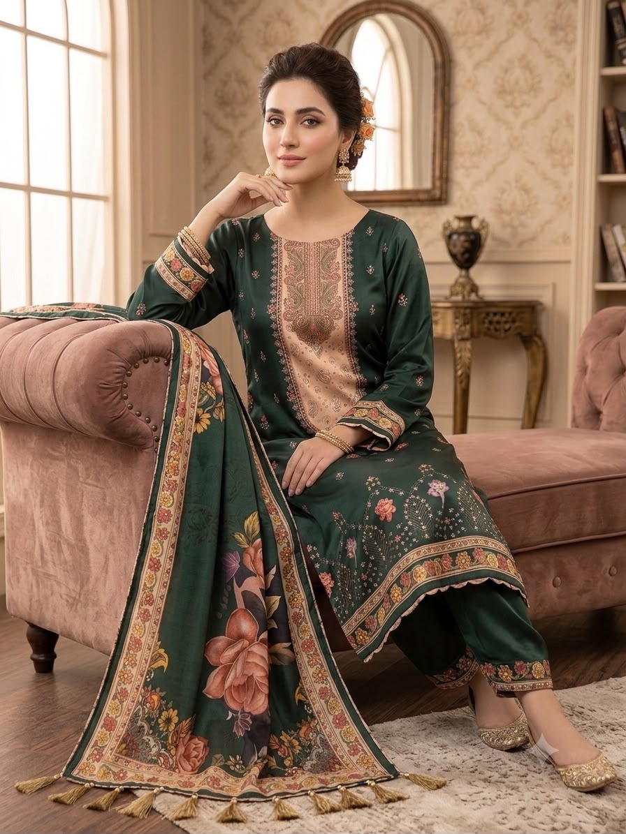 HADIZOUTFIT NEW DIGITAL PRINTED SILK PARTY WEAR BEZZ-5057