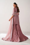 BAROQUE NEW PINK CHIFFON PARTY WEAR DFEZ-027