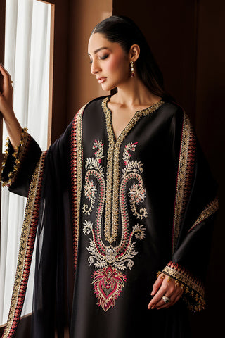 BAROQUE NEW BLACK SHEESHA SILK PARTY WEAR DZZZ-096