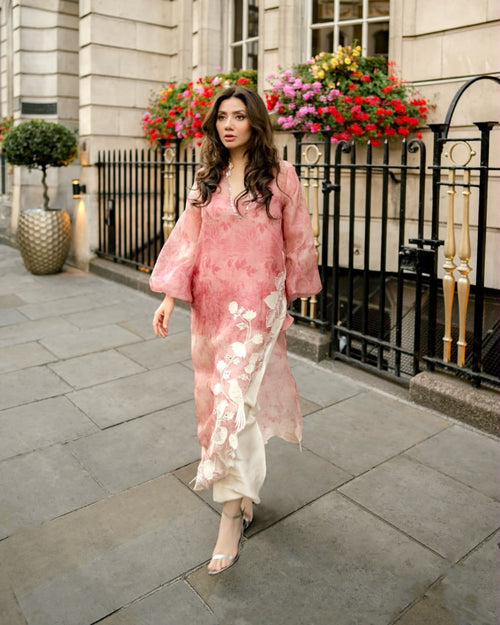 SANIA MASKATIYA NEW ORGANZA PINK PARTY WEAR DHZZ-090