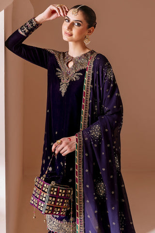 JAZMIN NEW PURPLE VELVET DRESS