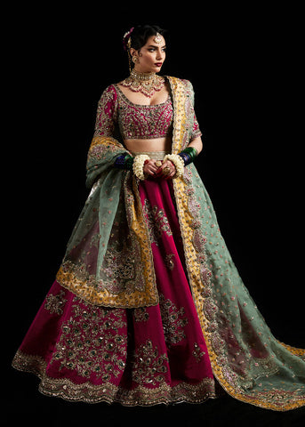 HUSSAIN REHAR NEW RAW SILK BRIDAL WEAR MAXI IHEZ-058