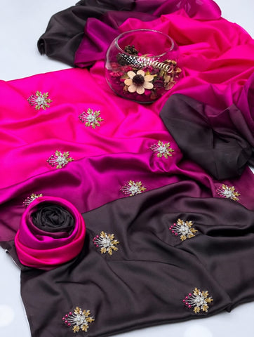 HADIZOUTFIT NEW TIE N DIE SILK PARTY WEAR BHZZ-275