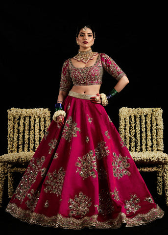 HUSSAIN REHAR NEW RAW SILK BRIDAL WEAR MAXI IHEZ-058