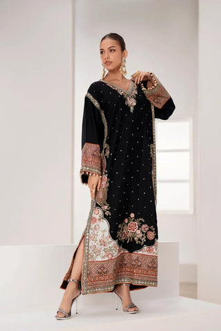 ETHNC NEW BLACK SILK PARTY WEAR FZZZ-118