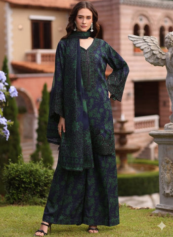 MOHAGNI NEW BLACK&GREEN PRINTED LUXURY LAWN COLLECTION (Copy)