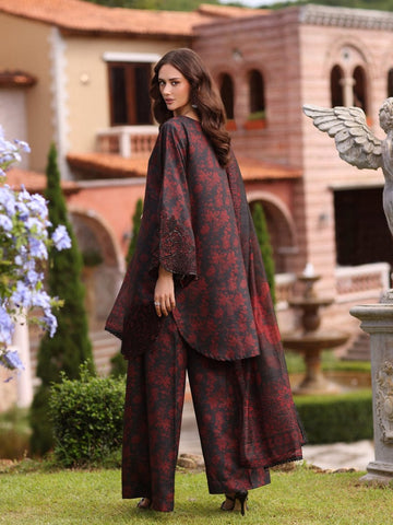 MOHAGNI NEW BLACK&RED PRINTED LUXURY LAWN COLLECTION