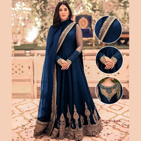 FAIZA SAQLAIN NEW WEDDING SILK MAXI